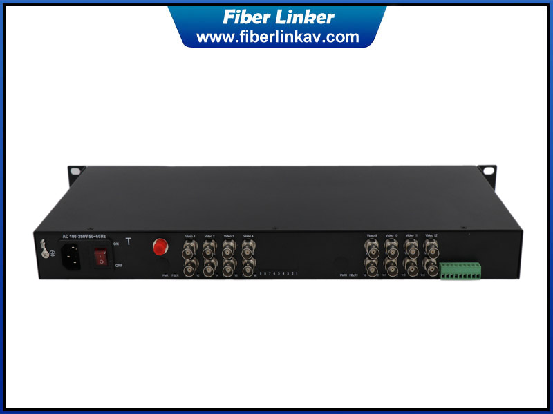 1080P 16 channel  AHD TVI Fiber Converter over single core optic cable