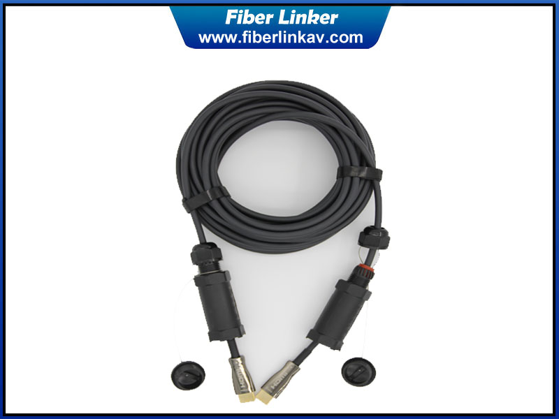 Tactical HDMI Armored Hybrid Fiber Cable
