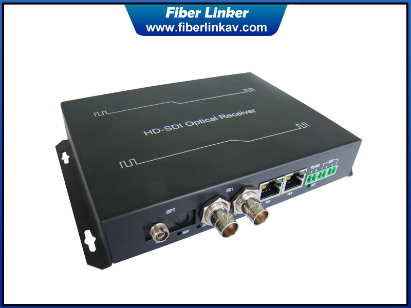 1-ch HD-SDI Fiber Converter with Ethernet and Data