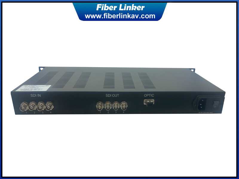 4-ch Bidirectional 3G-SDI Fiber Optic Extender