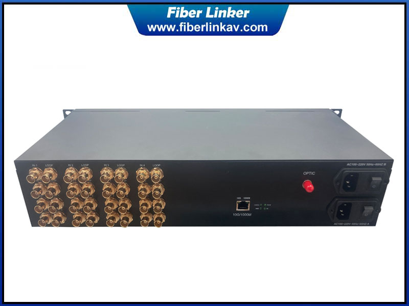 8 Bidirectional 12G-SDI Fiber Extender Over Optic Fiber Cable 