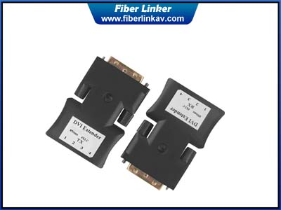 DVI Fiber Converter with 4 LC opitc cable