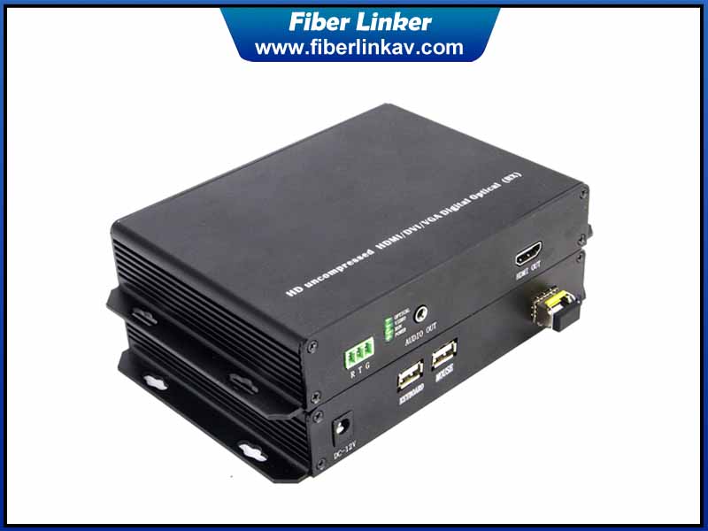 1080P HDMI Fiber Optic Extender with USB and RS232