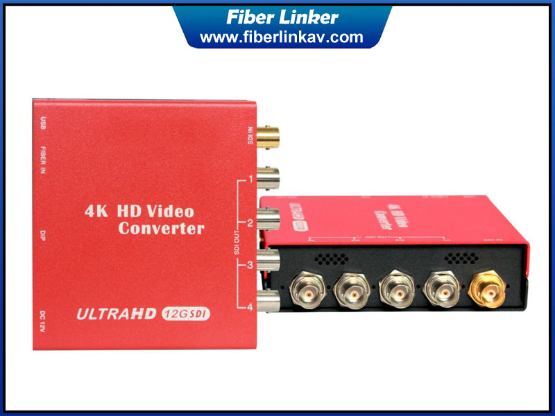 4K Single link 12G-SDI to 4X3G-SDI Converter and Demux