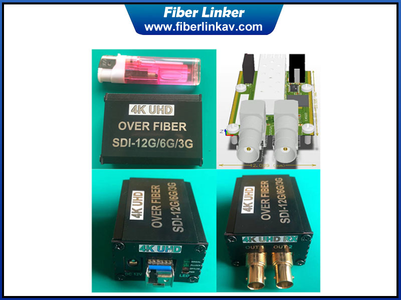 One Way Mini Type 4K@60Hz 12G-SDI to Fiber Converter 