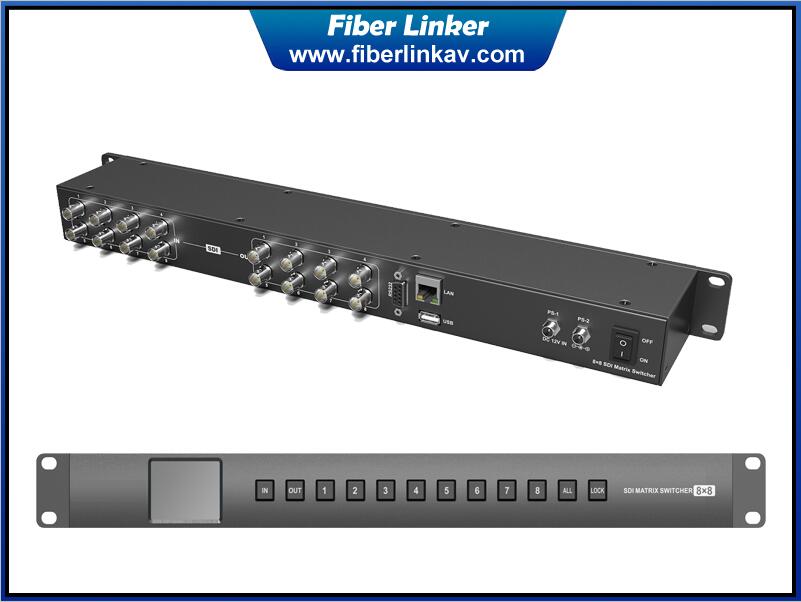 8X8 Broadcast SDI Matrix Switcher Compatible with ASI