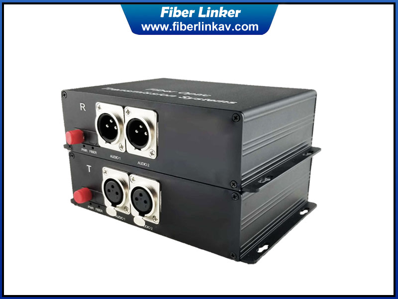 2-ch Forward Broadcast Audio Fiber Extender with Analog XLR