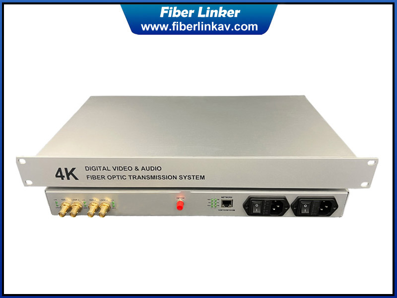 Telecast 2 Channels 12G-SDI Fiber Converter with Gigabit Ethernet over Single Fiber