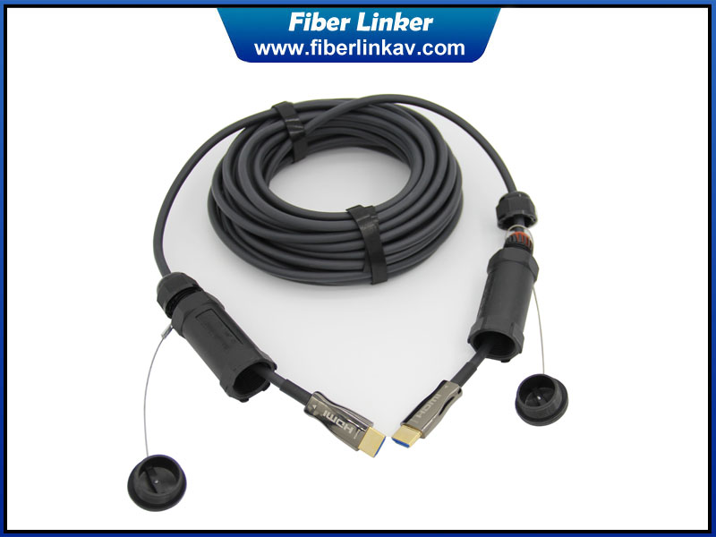 Hybrid Armored Tactical HDMI Fiber Cable