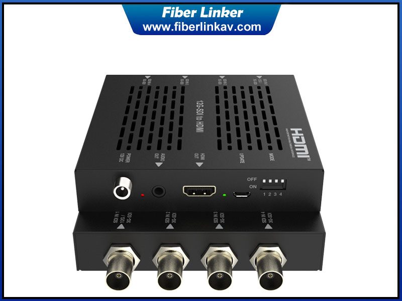 Single Link 12G-SDI or 4X3G-SDI to HDMI converter 