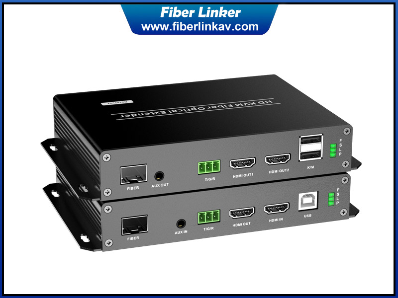 4K@60Hz HDMI Fiber Optic Extender with IR and USB