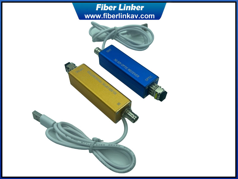Rattler HD-SDI Fiber Optic Extender with SFP module and USB power supply