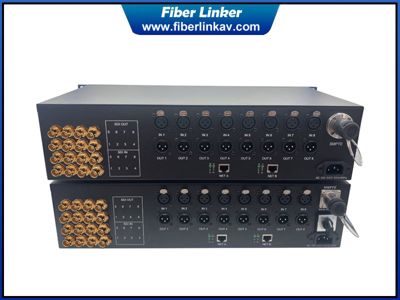 8ch Bidirectional 12G-SDI Fiber Converter over SMPTE FUW-PUW HDTV Cable
