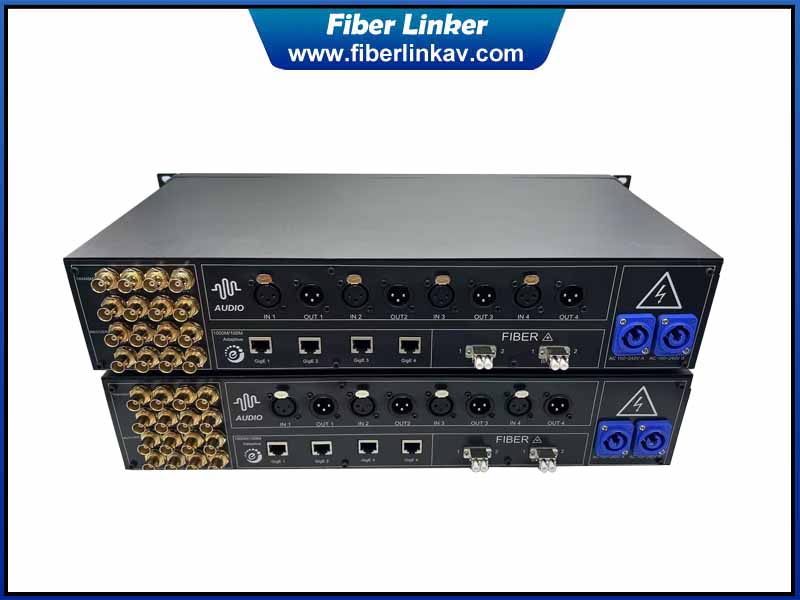 8 Bidirectional 12G-SDI Fiber Converter with Audio and Ethernet