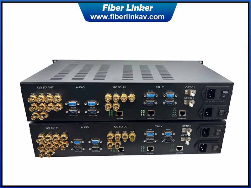 12G-SDI Fiber Extender with Audio Tally and Ethernet